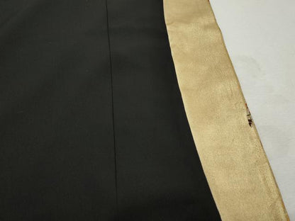 平和屋着物■谷崎潤一郎の世界　黒留袖　刺繍　貝桶花車文　暈し染め　金彩　ロング丈　正絹　逸品　DABH8943qa
