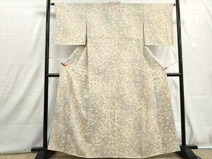 平和屋着物■上質な小紋　舞梅文　金彩　正絹　逸品　DABH8947qa