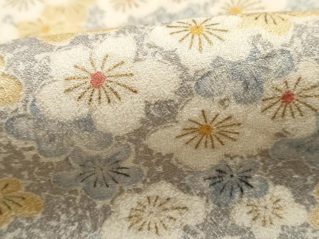 平和屋着物■上質な小紋　舞梅文　金彩　正絹　逸品　DABH8947qa