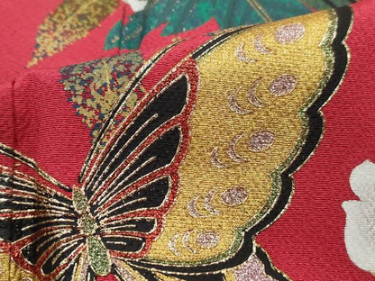 平和屋着物■豪華振袖　花蝶文　暈し染め　金銀彩　正絹　逸品　DABH8949qa