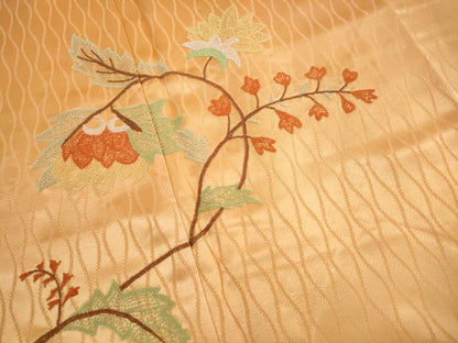 平和屋着物■中国三大刺繍　相良刺繍　総刺繍　色留訪問着　立涌更紗花文　正絹　逸品　DABH8955qa