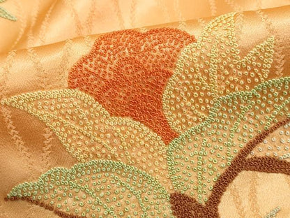 平和屋着物■中国三大刺繍　相良刺繍　総刺繍　色留訪問着　立涌更紗花文　正絹　逸品　DABH8955qa