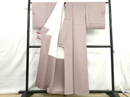平和屋着物■本草木染作家　瑞寶　色無地　霞地紋　薄色　正絹　逸品　DABH8958qa