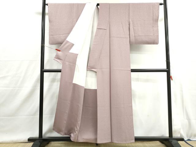 平和屋着物■本草木染作家　瑞寶　色無地　霞地紋　薄色　正絹　逸品　DABH8958qa