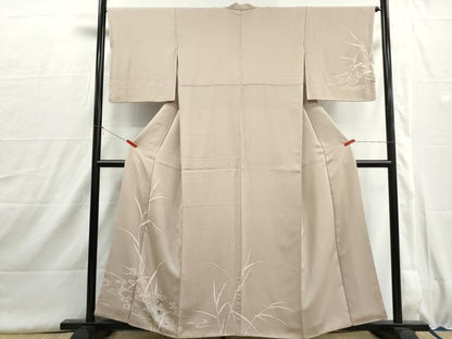 平和屋着物■訪問着　流水草葉文　金彩　正絹　逸品　DABH8964qa