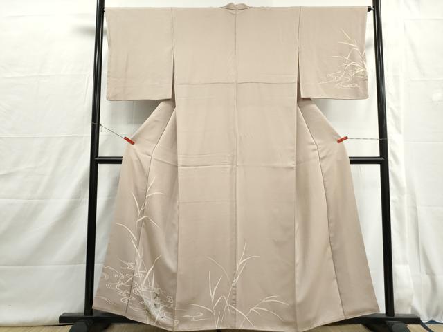 平和屋着物■訪問着　流水草葉文　金彩　正絹　逸品　DABH8964qa