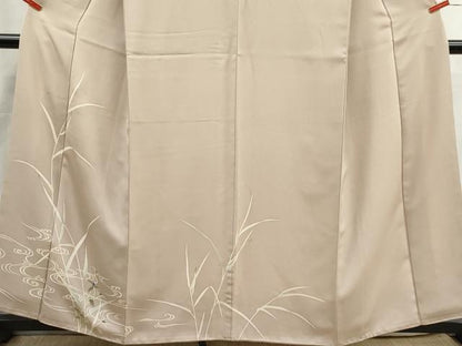 平和屋着物■訪問着　流水草葉文　金彩　正絹　逸品　DABH8964qa