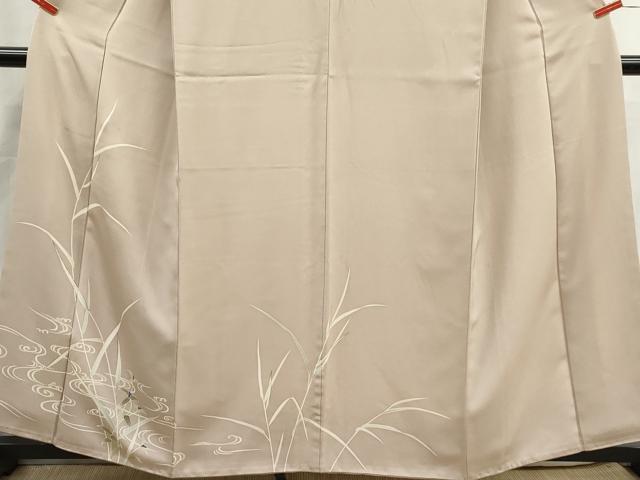 平和屋着物■訪問着　流水草葉文　金彩　正絹　逸品　DABH8964qa