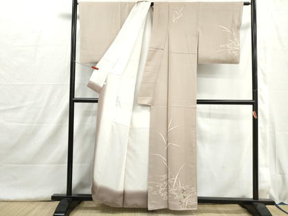 平和屋着物■訪問着　流水草葉文　金彩　正絹　逸品　DABH8964qa