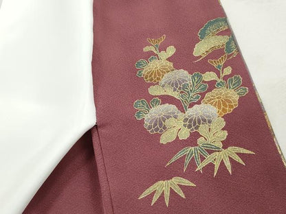 平和屋着物■豪華色留袖　重ね雲花車文　暈し染め　金彩　正絹　逸品　DABH8968qa