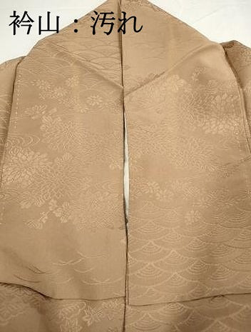 平和屋着物■上質な色無地　流水花松地紋　空五倍子色　正絹　逸品　DABH8969qa