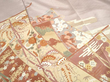平和屋着物■豪華色留袖　駒刺繍　エ霞几帳花丸文　金彩　やまと誂製　正絹　逸品　DABH8972qa