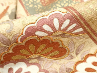 平和屋着物■豪華色留袖　駒刺繍　エ霞几帳花丸文　金彩　やまと誂製　正絹　逸品　DABH8972qa