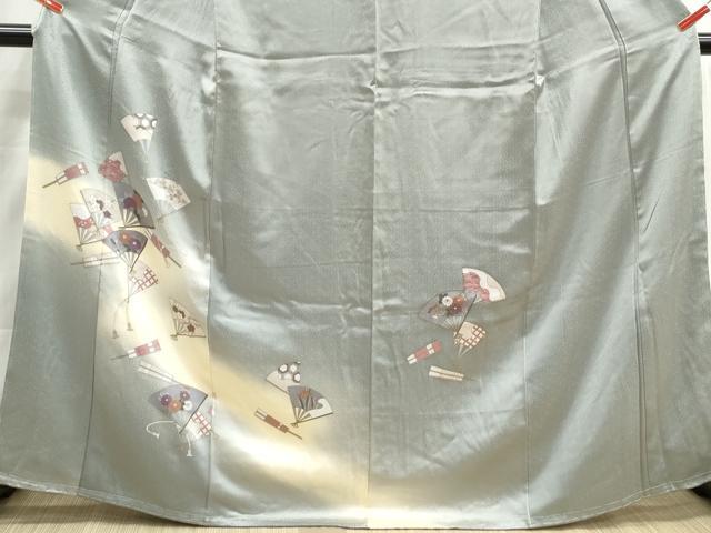 平和屋着物■訪問着　扇面花文　暈し染め　金彩　正絹　逸品　DABH8974qa