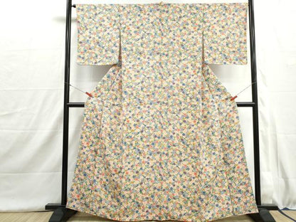 平和屋着物■上質な小紋　菊尽くし文　正絹　逸品　DABH8975qa
