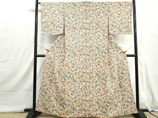 平和屋着物■上質な小紋　菊尽くし文　正絹　逸品　DABH8975qa