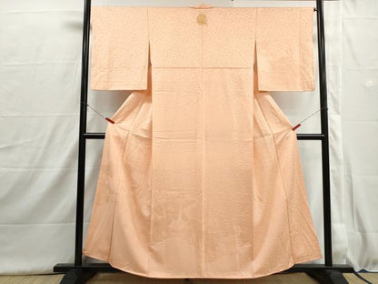 平和屋着物■無地絵羽訪問着　風景地紋　祇園祭　洒落柿色　正絹　逸品　DABH8983qa