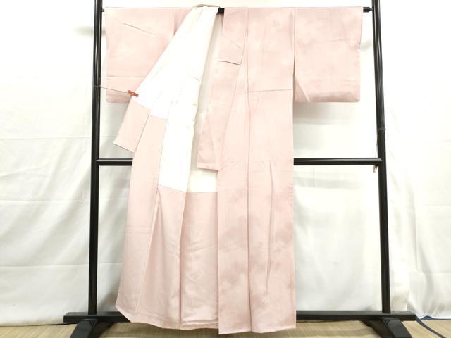 平和屋着物■上質な色無地　霞地紋　虹色　正絹　逸品　DABH8984qa