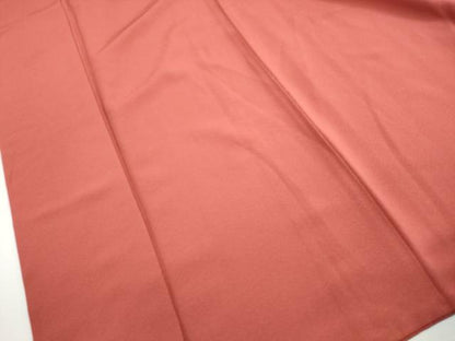 平和屋着物■上質な色無地　銀朱色　正絹　逸品　DABH8988qa
