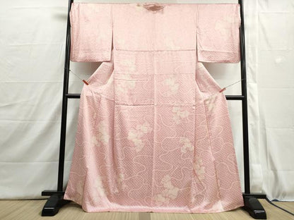 平和屋着物■上質な小紋　総絞り　蔦の葉文　正絹　逸品　DABH8991qa
