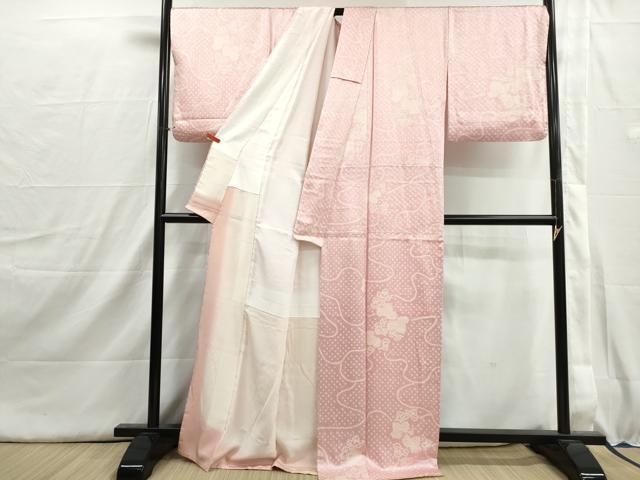平和屋着物■上質な小紋　総絞り　蔦の葉文　正絹　逸品　DABH8991qa
