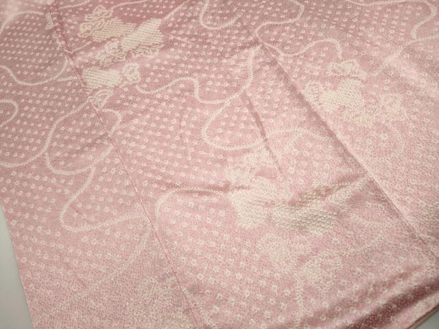 平和屋着物■上質な小紋　総絞り　蔦の葉文　正絹　逸品　DABH8991qa