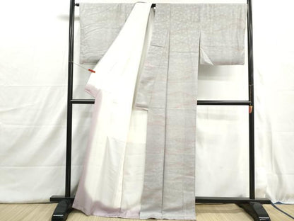 平和屋着物■江戸小紋　鮫小紋柄　草花地紋　暈し染め　正絹　逸品　DABH8993qa