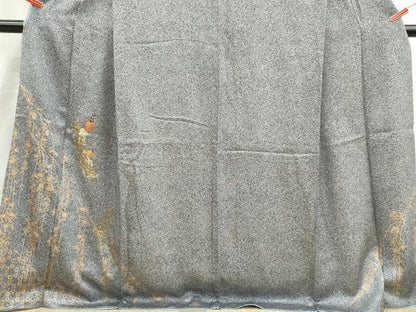 平和屋着物■訪問着　刺繍　蔦の葉文　たたき染め　金彩　正絹　逸品　DABH8996qa