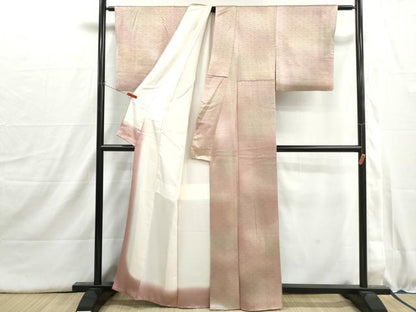 平和屋着物■上質な小紋　霞青海波地紋　暈し染め　正絹　逸品　DABH8998qa