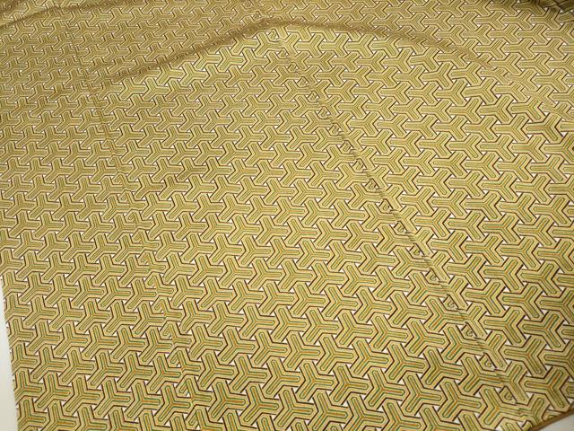 平和屋着物■上質な小紋　毘沙門亀甲文　正絹　逸品　DABH8999qa