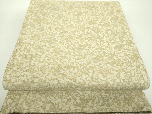 平和屋着物▼極上　両面　六通柄袋帯　金華山織　吉祥花菱文　金糸　正絹　逸品　DABH9004ps