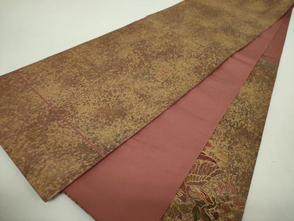平和屋着物▼中国三大刺繍　スワトウ刺繍　汕頭刺繍　総刺繍　太鼓柄袋帯　駒刺繍　鳳凰花文　金糸　引箔　正絹　逸品　DABH9059ps