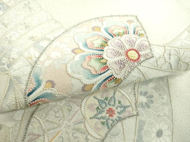 平和屋着物▼中国三大刺繍　相良刺繍　綴れ　太鼓柄袋帯　地紙御所車花鳥文　金銀糸　正絹　逸品　DABH9074ps