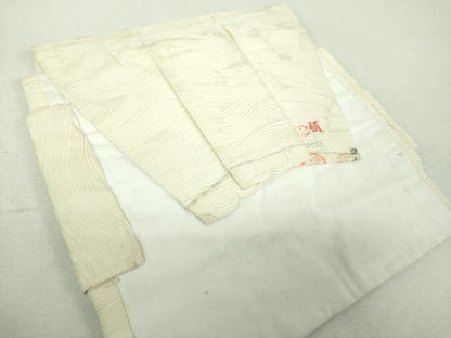 平和屋着物▼つけ帯　作家物　手描き　草花文　金彩　正絹　逸品　DABH9082ps
