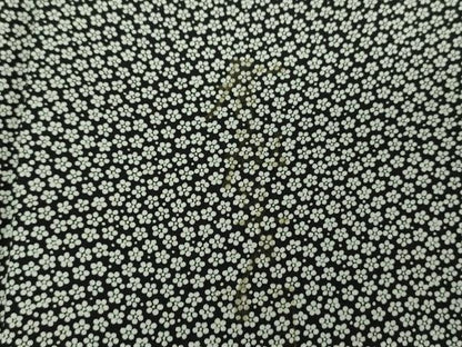 平和屋着物●染色作家　斉藤三才　小紋　小花文　黒地　正絹　逸品　DABH9084ps