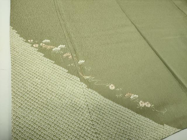 平和屋着物●中村彰男　色留袖　刺繍　絞り　松竹梅　金糸　正絹　逸品　DABH9085ps