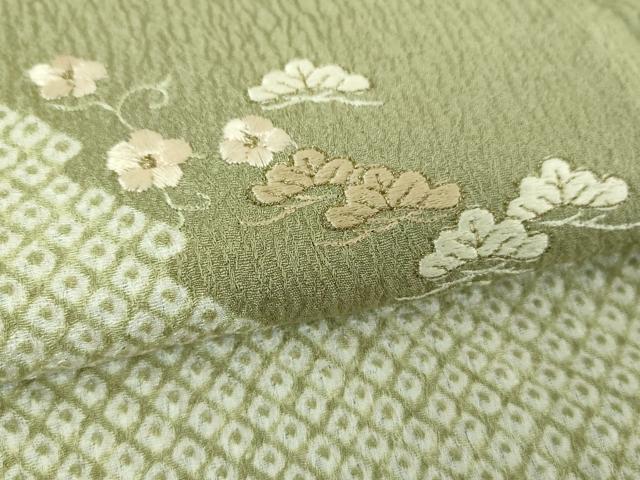 平和屋着物●中村彰男　色留袖　刺繍　絞り　松竹梅　金糸　正絹　逸品　DABH9085ps