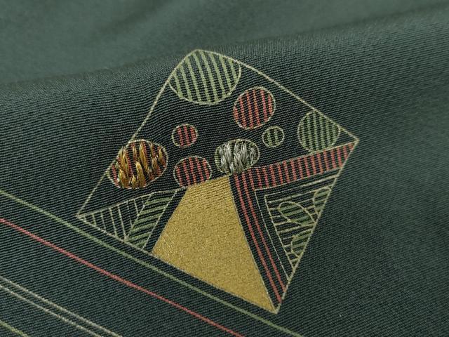 平和屋着物●訪問着　抽象文様　金彩　正絹　逸品　DABH9087ps