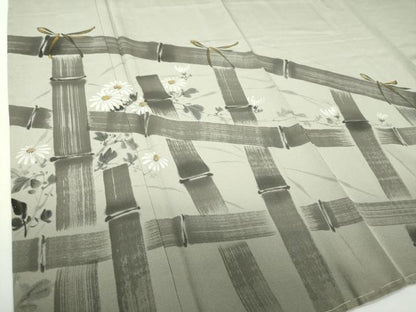 平和屋着物●訪問着　作家物　手描き　竹垣花文　暈し染め　金彩　正絹　逸品　未使用　DABH9088ps
