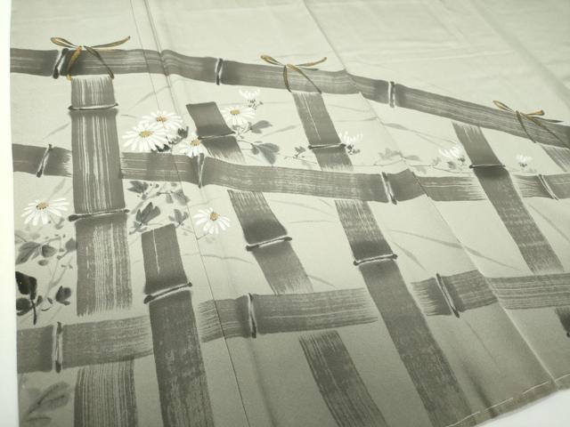 平和屋着物●訪問着　作家物　手描き　竹垣花文　暈し染め　金彩　正絹　逸品　未使用　DABH9088ps