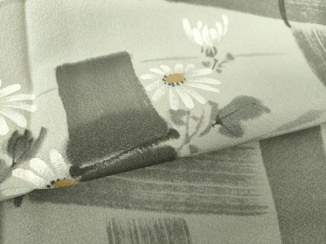 平和屋着物●訪問着　作家物　手描き　竹垣花文　暈し染め　金彩　正絹　逸品　未使用　DABH9088ps