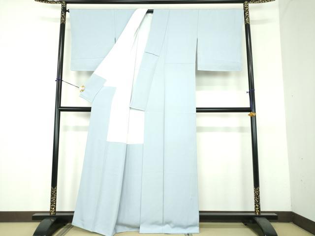 平和屋着物●上質な色無地　水色　正絹　逸品　未使用　DABH9093ps