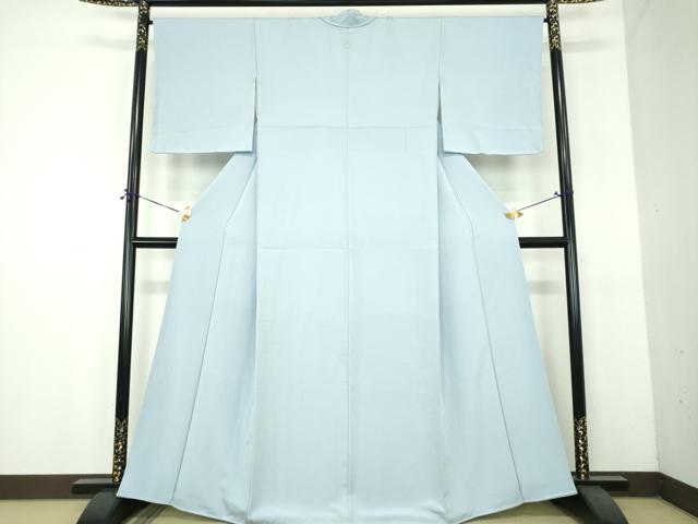 平和屋着物○上質な色無地 水色 正絹 逸品 未使用 DABH9093ps