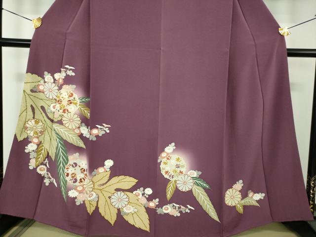 平和屋着物●訪問着　駒刺繍　吉祥草花文　暈し染め　金彩　正絹　逸品　DABH9098ps