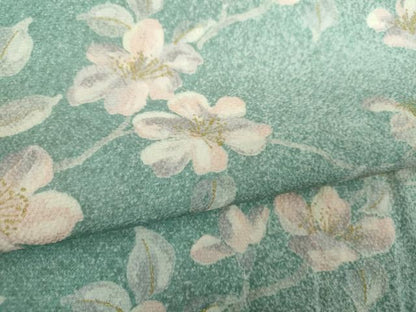 平和屋着物●上質な小紋　枝花文　金彩　正絹　逸品　DABH9099ps