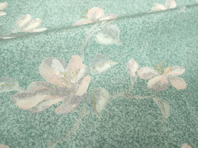 平和屋着物●上質な小紋　枝花文　金彩　正絹　逸品　DABH9099ps