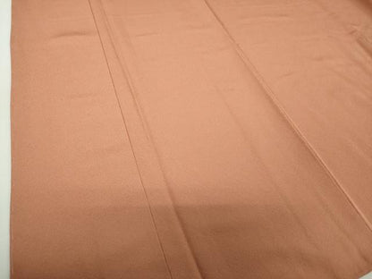 平和屋着物●上質な色無地　赭色　正絹　逸品　未使用　DABH9100ps