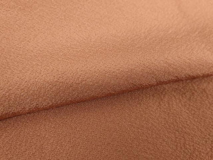 平和屋着物●上質な色無地　赭色　正絹　逸品　未使用　DABH9100ps
