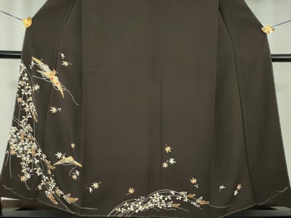 平和屋着物●訪問着　刺繍　花笠　金彩　正絹　逸品　未使用　DABH9101ps