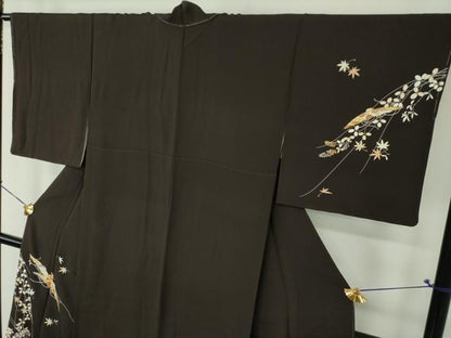 平和屋着物●訪問着　刺繍　花笠　金彩　正絹　逸品　未使用　DABH9101ps